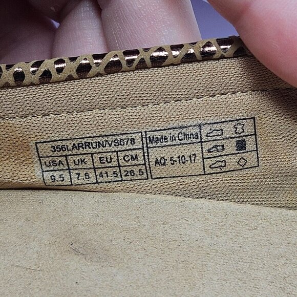 Vionic Larrun Penny Loafers Shoes Gold Women's Size 9.5 Metallic Business Career - Picture 10 of 10
